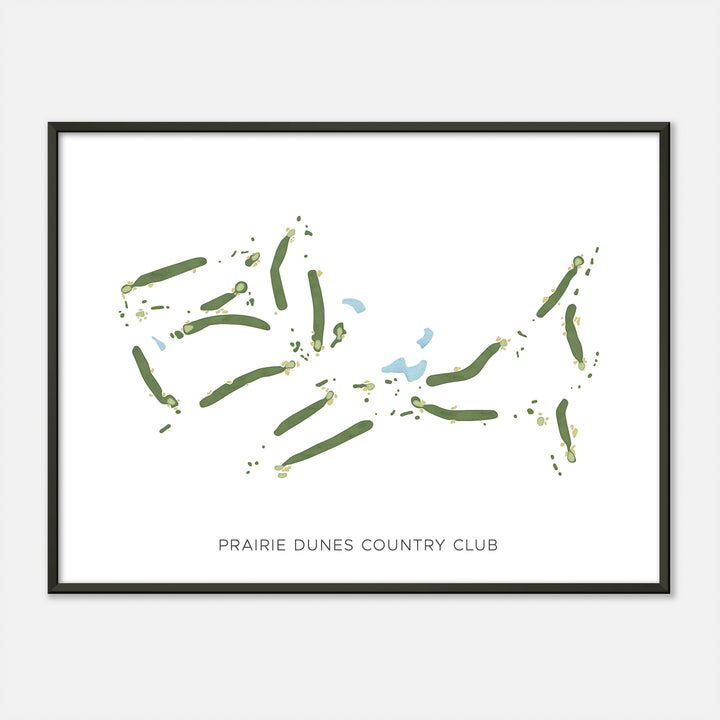 Print of Prairie Dunes Country Club Modern Map