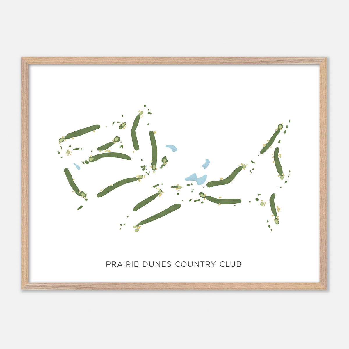 Print of Prairie Dunes Country Club Modern Map