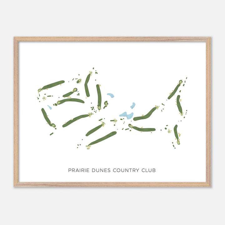 Print of Prairie Dunes Country Club Modern Map