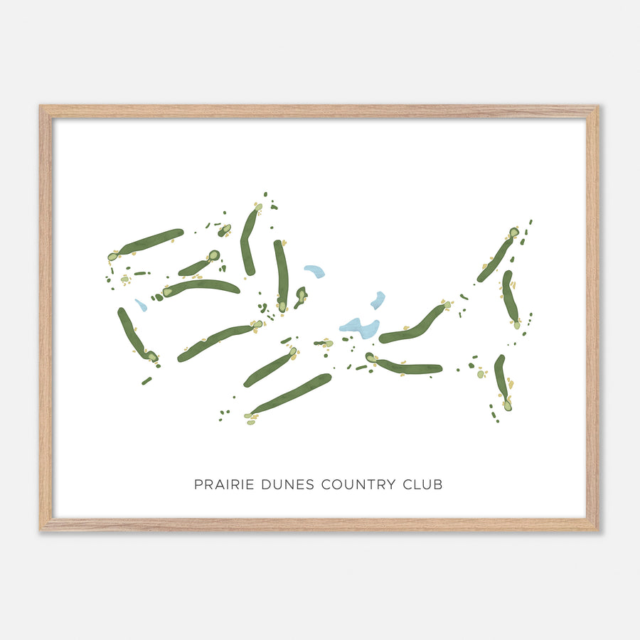 Print of Prairie Dunes Country Club Modern Map