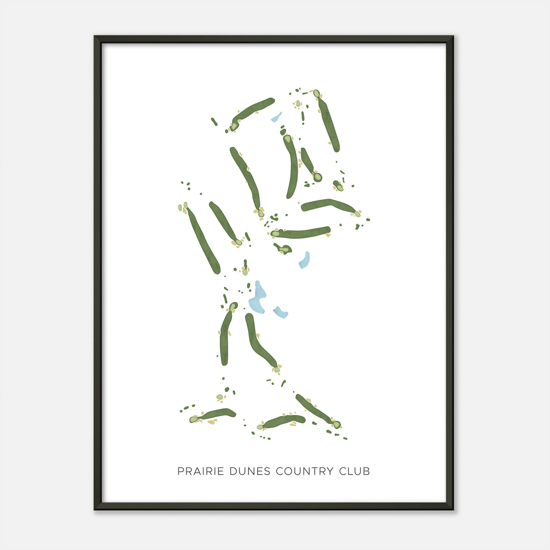 Print of Prairie Dunes Country Club Modern Map