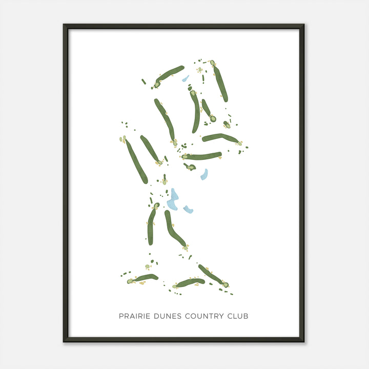 Print of Prairie Dunes Country Club Modern Map