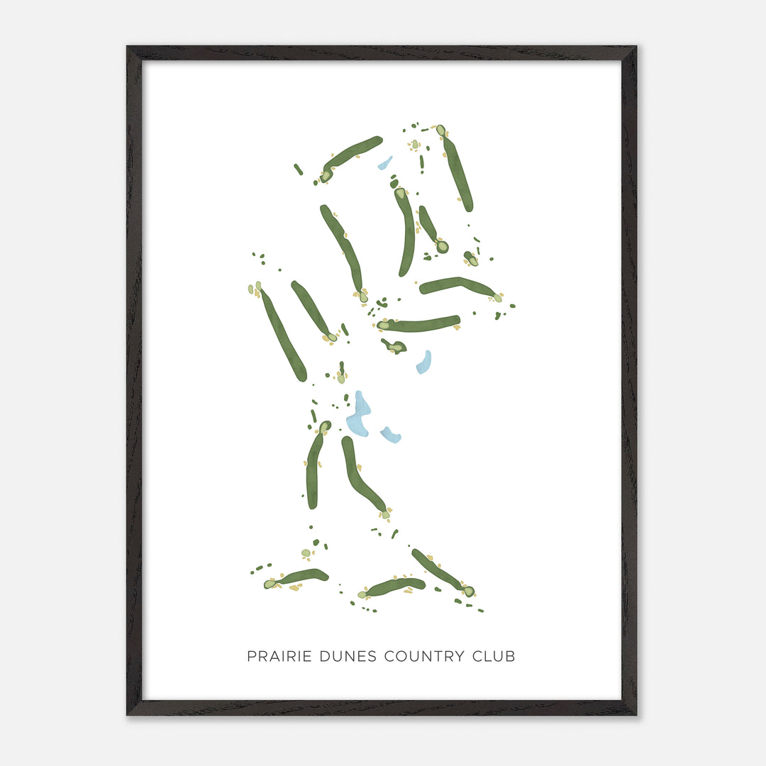 Print of Prairie Dunes Country Club Modern Map