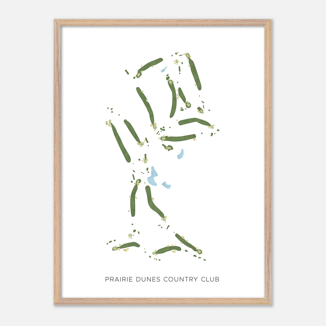 Print of Prairie Dunes Country Club Modern Map