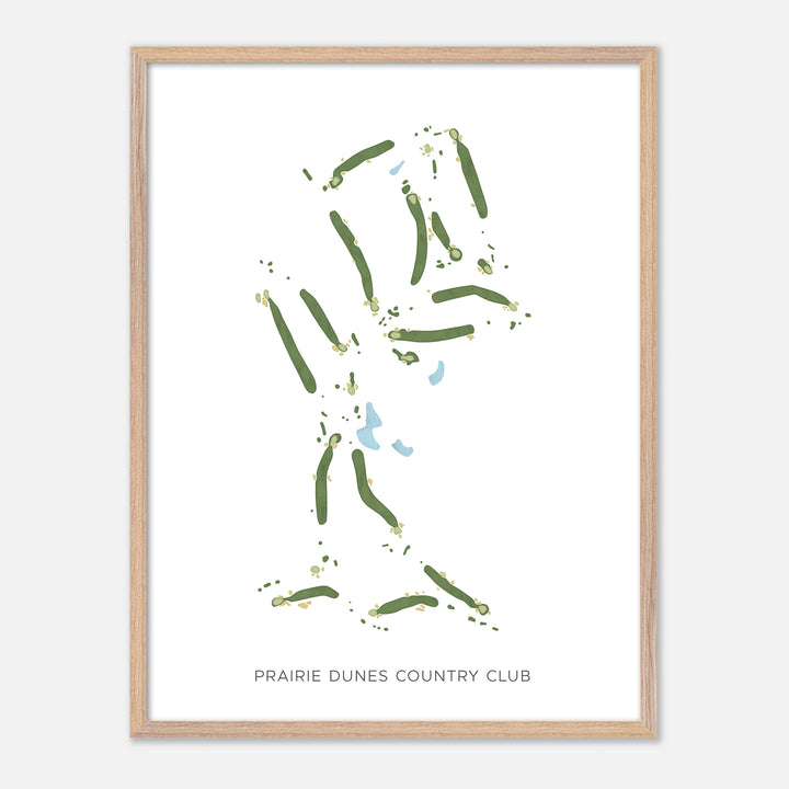 Print of Prairie Dunes Country Club Modern Map