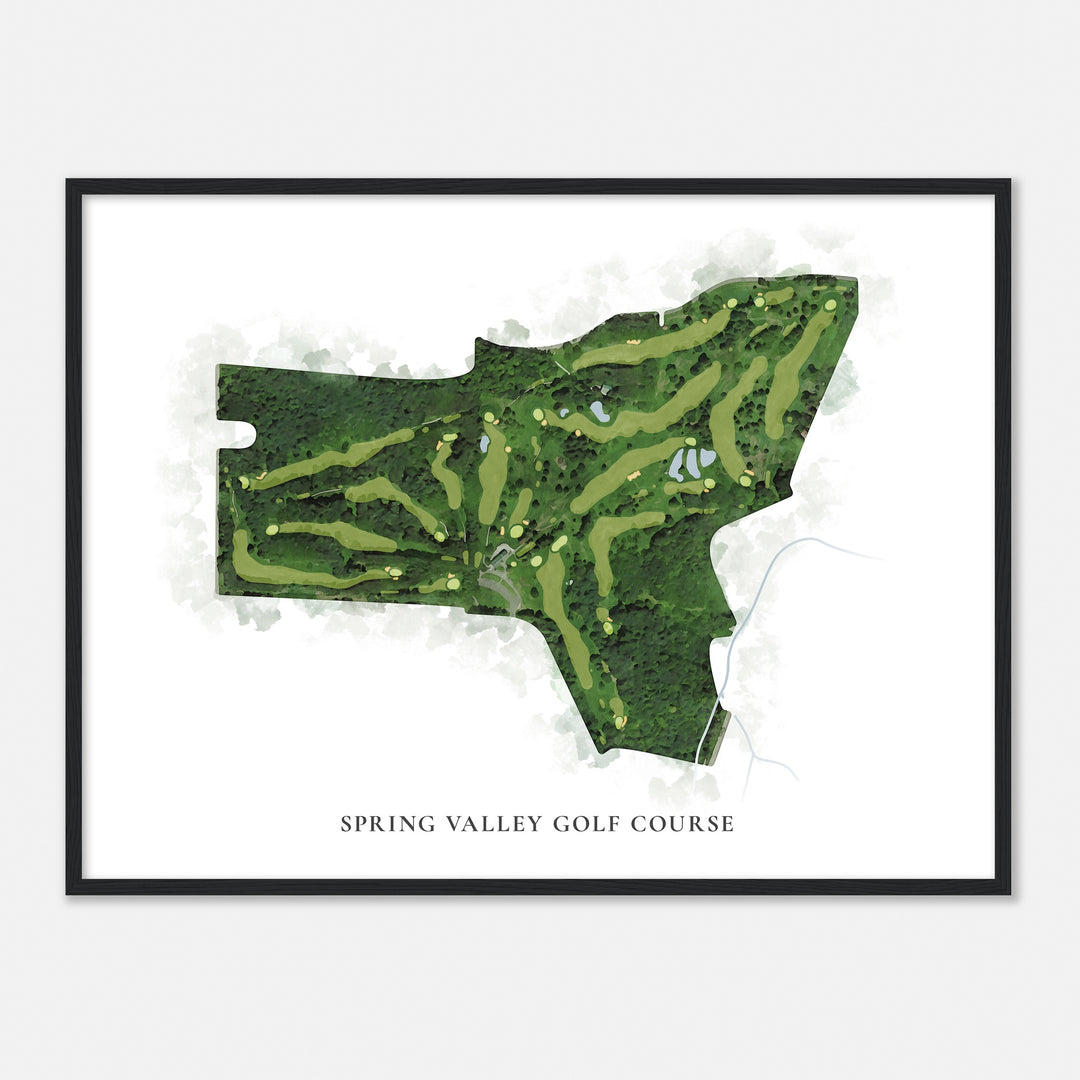 Print of Spring Valley Golf Course Classic Map