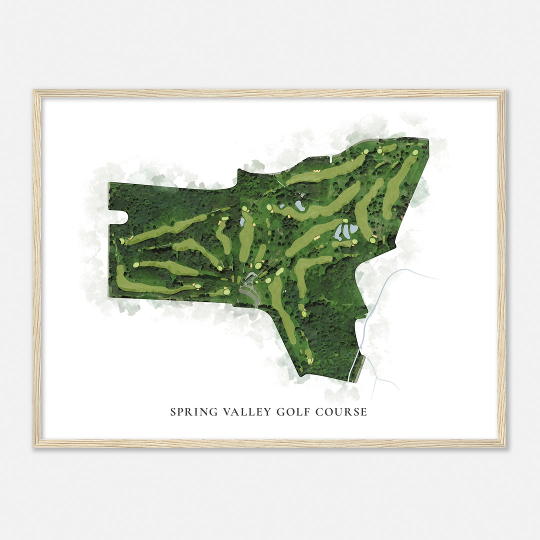 Print of Spring Valley Golf Course Classic Map