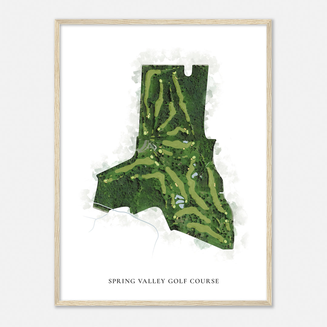 Print of Spring Valley Golf Course Classic Map