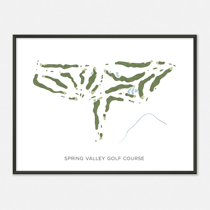 Print of Spring Valley Golf Course Modern Map