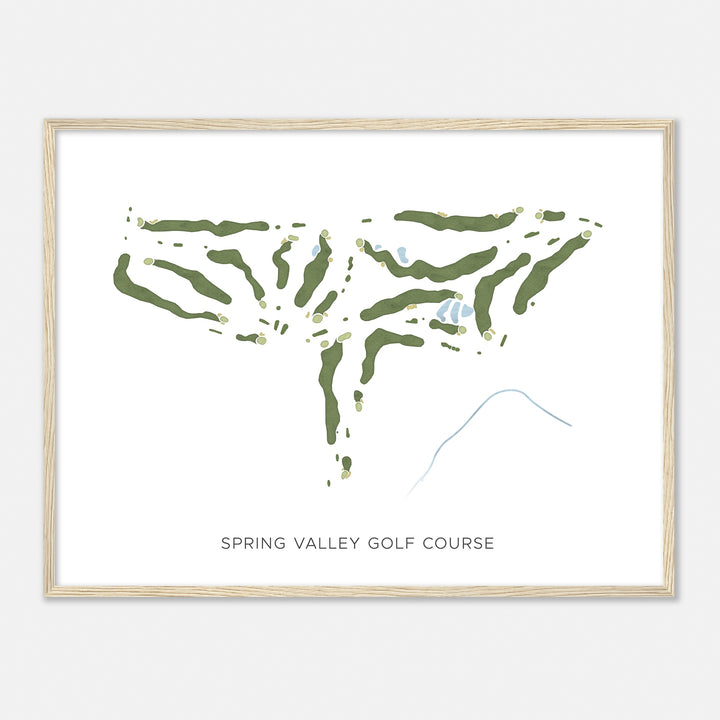 Print of Spring Valley Golf Course Modern Map