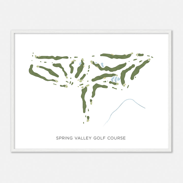 Print of Spring Valley Golf Course Modern Map