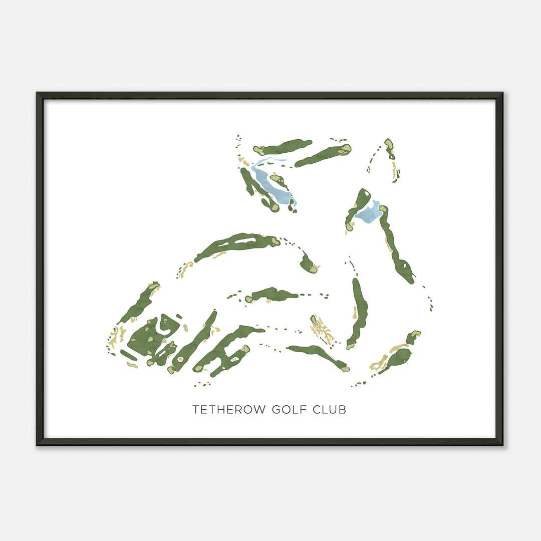 Print of Tetherow Golf Club Modern Map