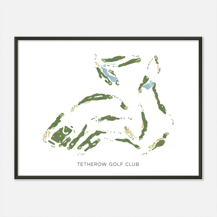 Print of Tetherow Golf Club Modern Map