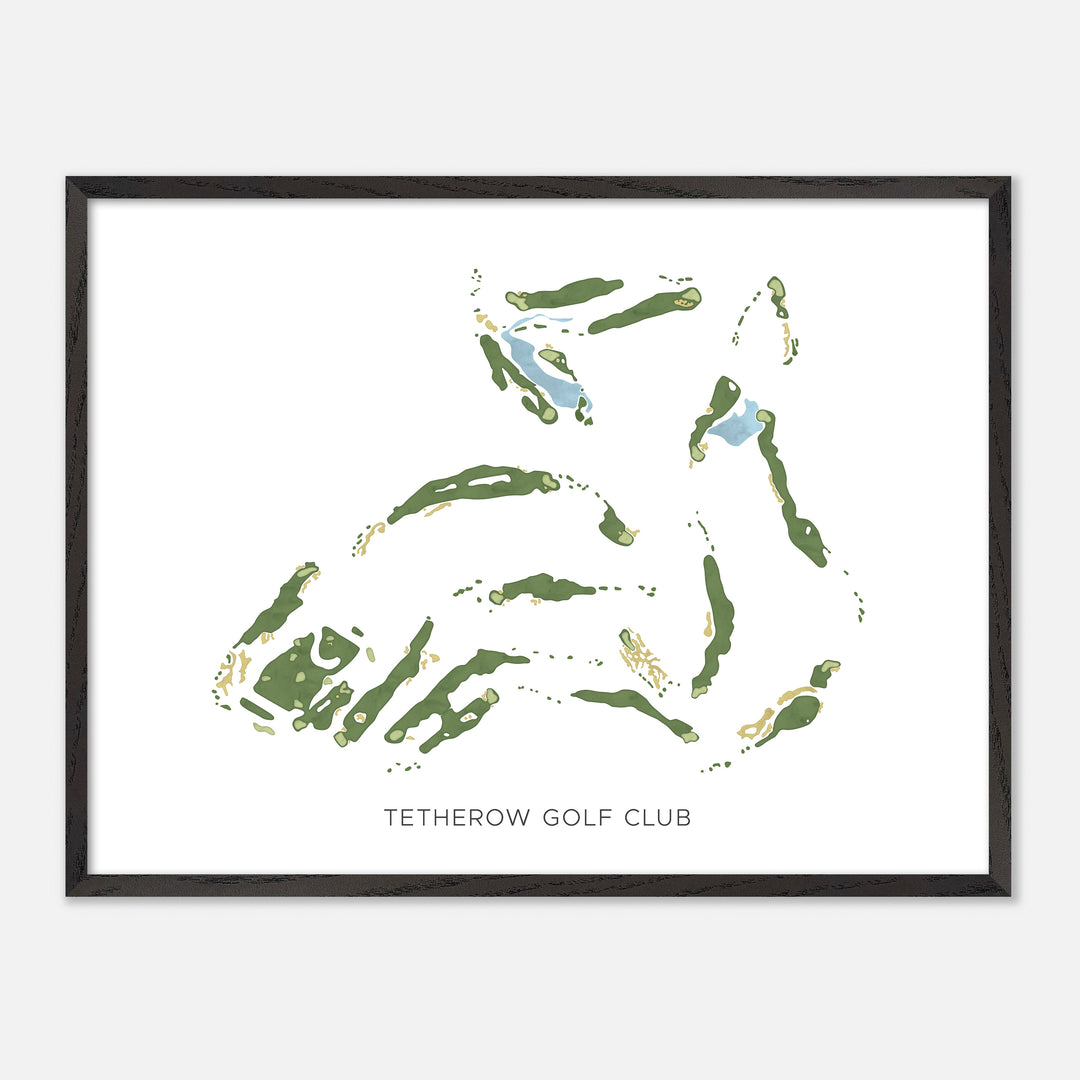 Print of Tetherow Golf Club Modern Map