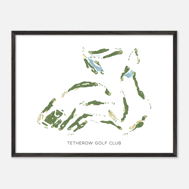 Print of Tetherow Golf Club Modern Map