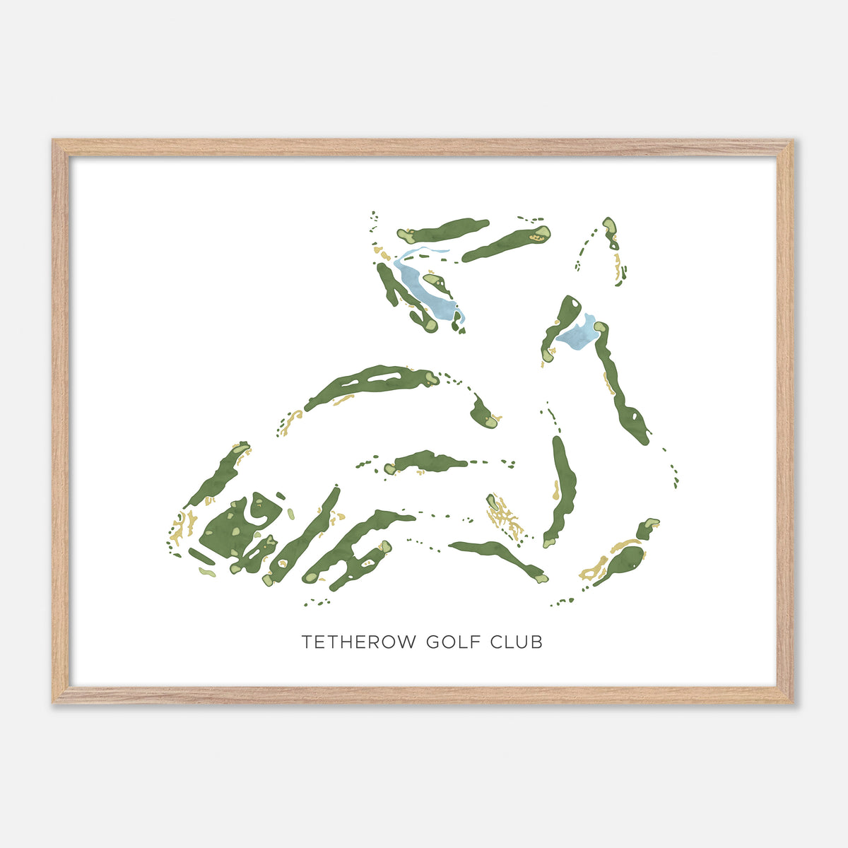 Print of Tetherow Golf Club Modern Map