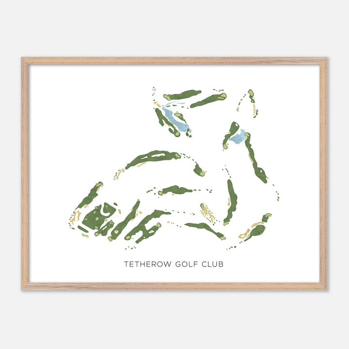 Print of Tetherow Golf Club Modern Map