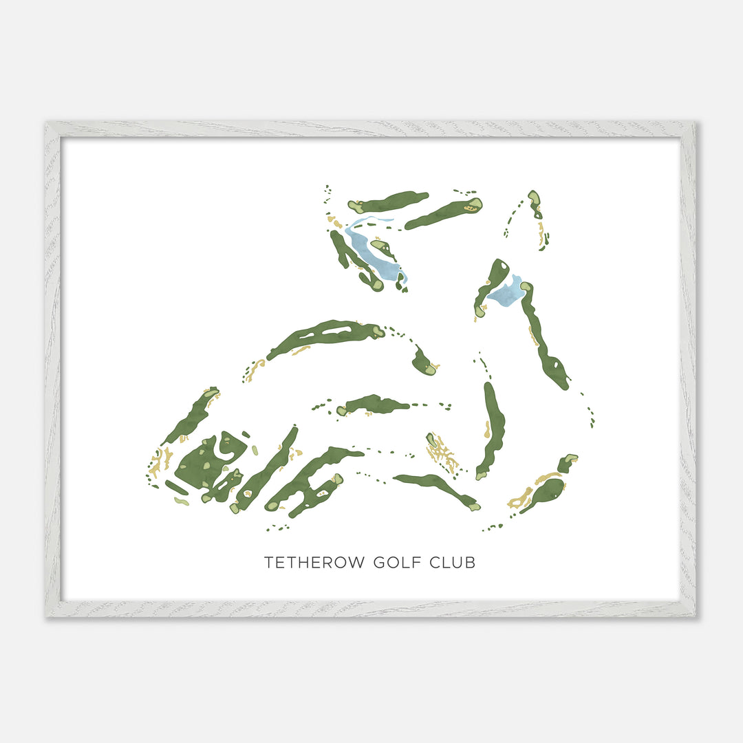 Print of Tetherow Golf Club Modern Map