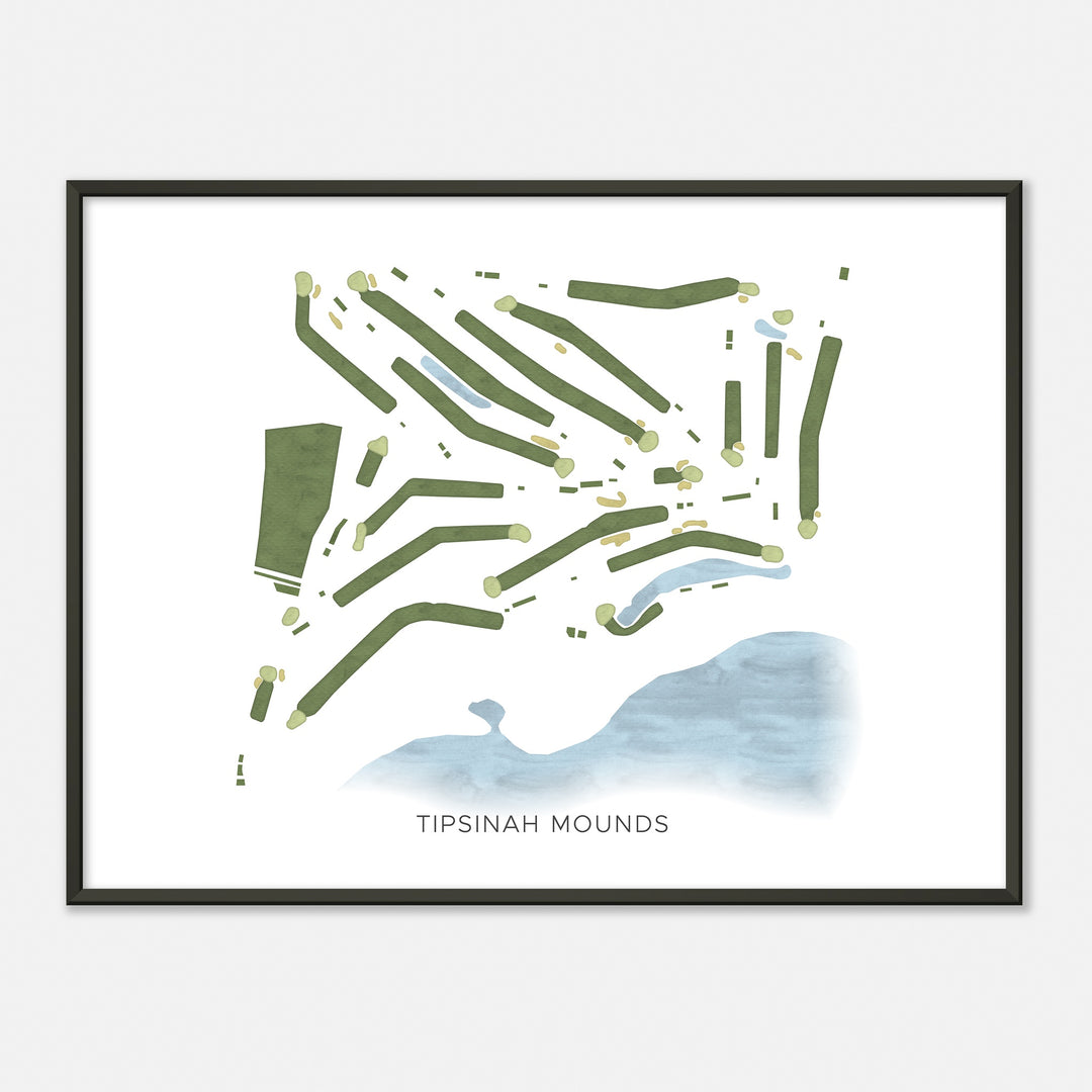 Print of Tipsinah Mounds Modern Map