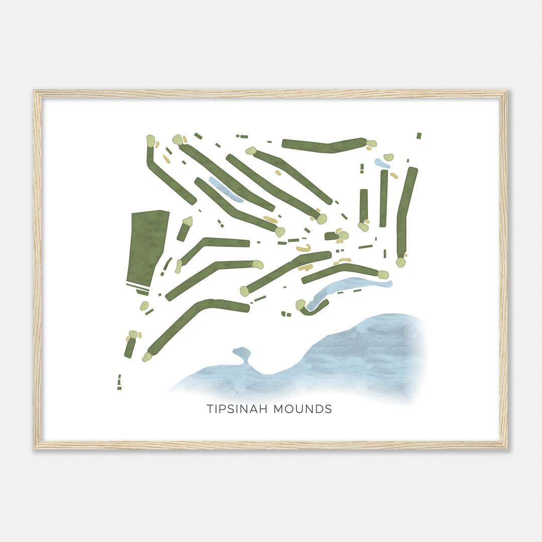 Print of Tipsinah Mounds Modern Map