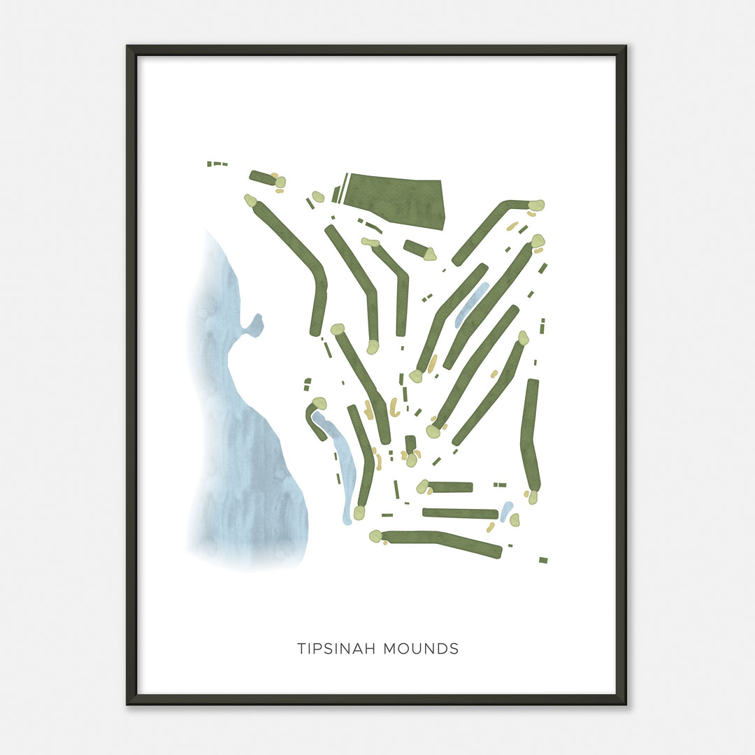 Print of Tipsinah Mounds Modern Map