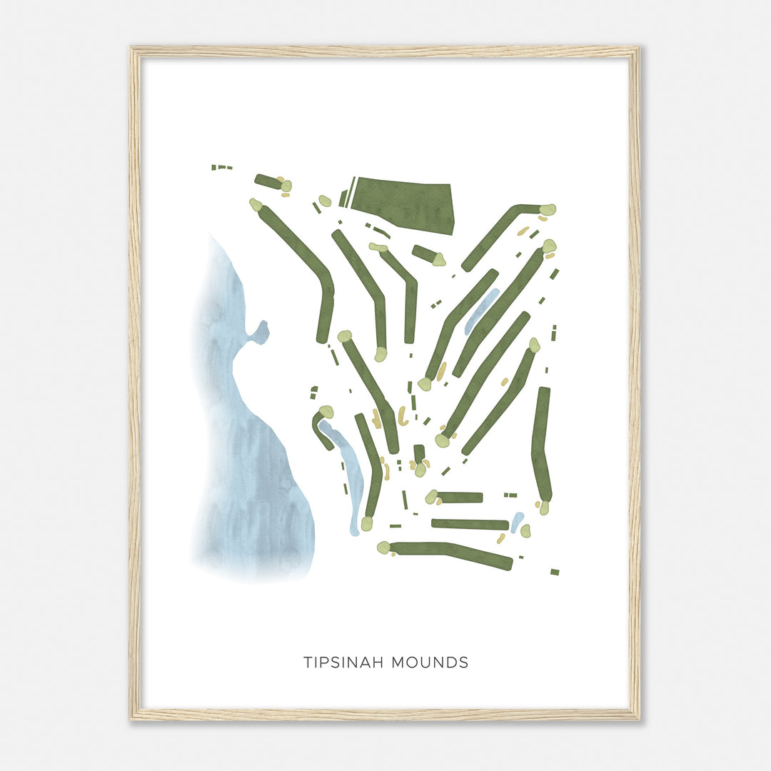 Print of Tipsinah Mounds Modern Map