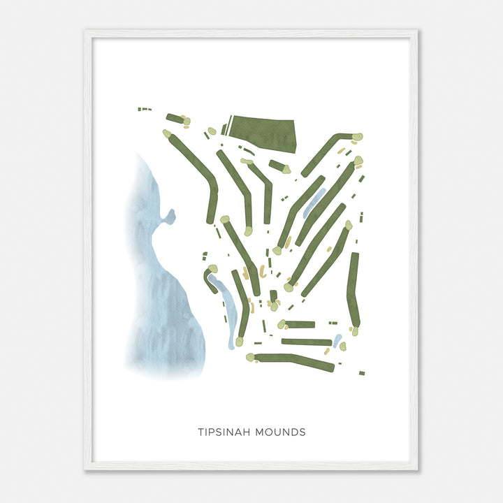 Print of Tipsinah Mounds Modern Map