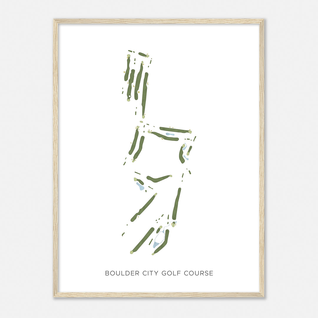 Print of Boulder City Golf Course Modern Map