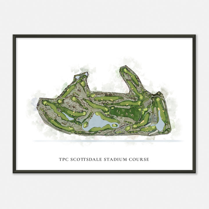 Print of Tpc Scottsdale Stadium Course Classic Map