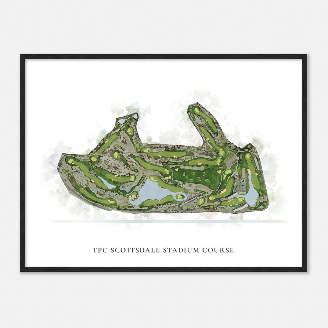 Print of Tpc Scottsdale Stadium Course Classic Map