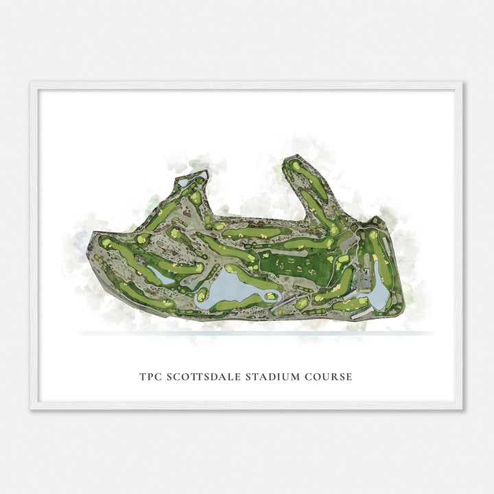 Print of Tpc Scottsdale Stadium Course Classic Map