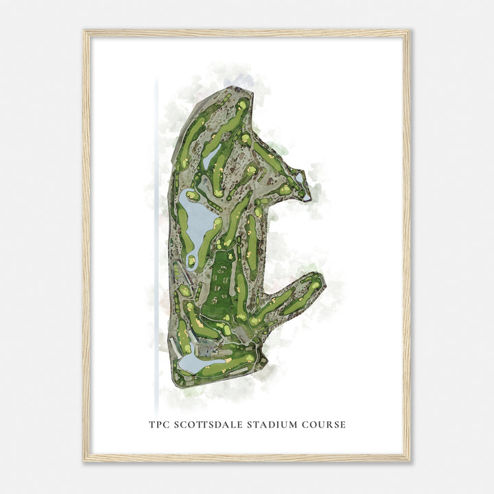 Print of Tpc Scottsdale Stadium Course Classic Map