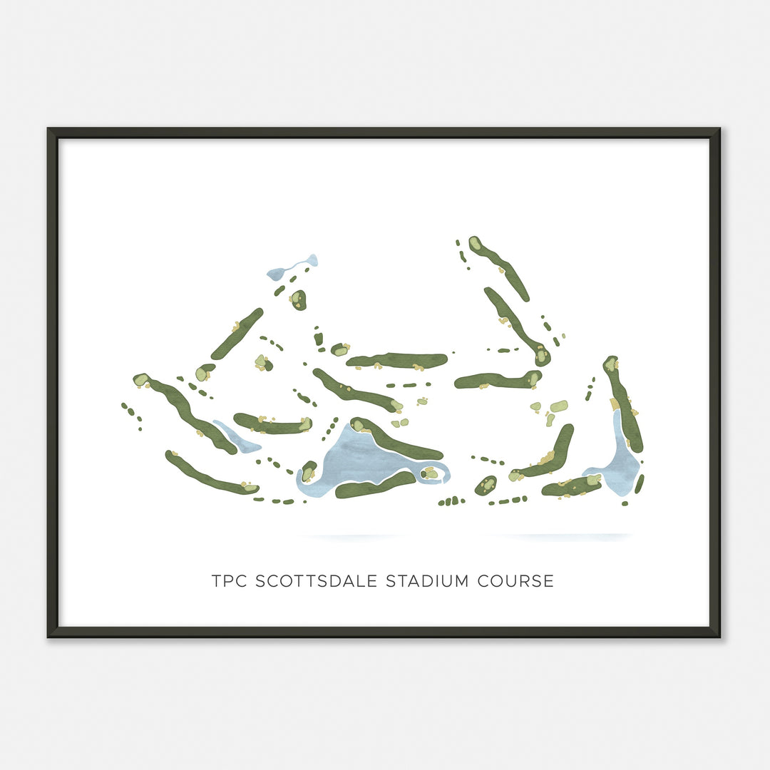 Print of Tpc Scottsdale Stadium Course Modern Map