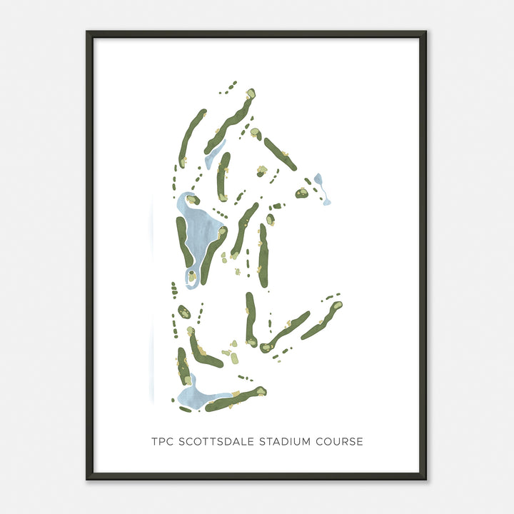 Print of Tpc Scottsdale Stadium Course Modern Map