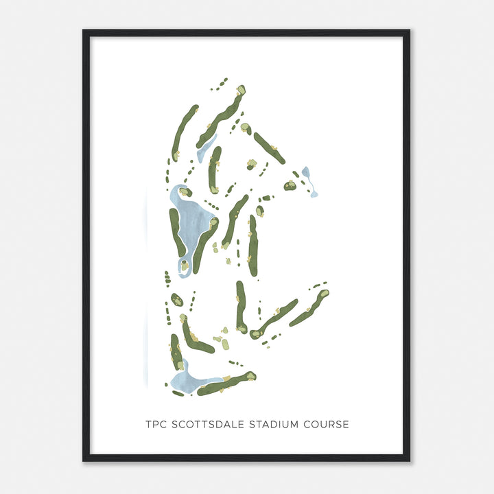 Print of Tpc Scottsdale Stadium Course Modern Map