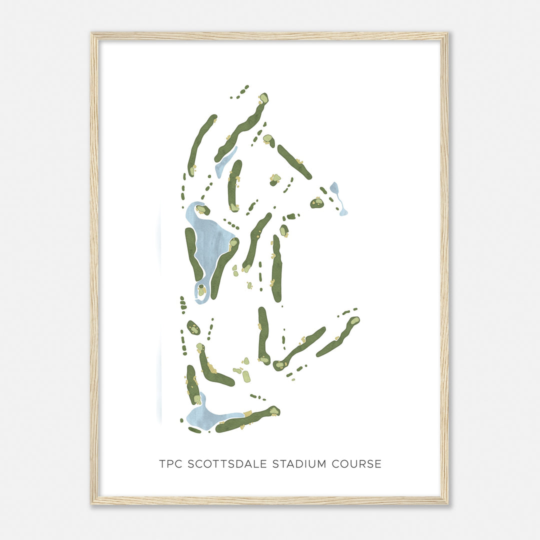 Print of Tpc Scottsdale Stadium Course Modern Map