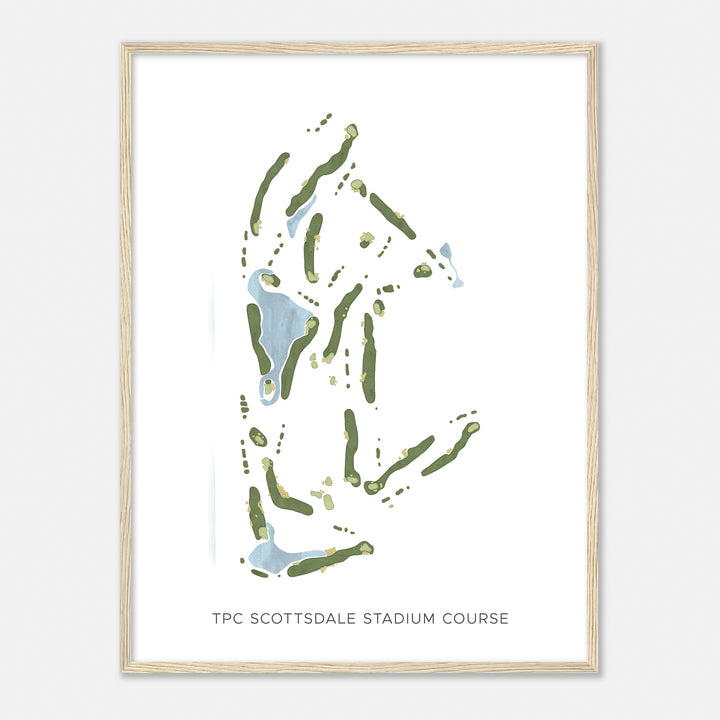 Print of Tpc Scottsdale Stadium Course Modern Map