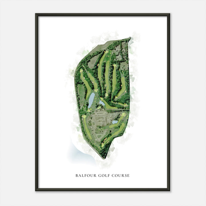 Print of Balfour Golf Course Classic Map