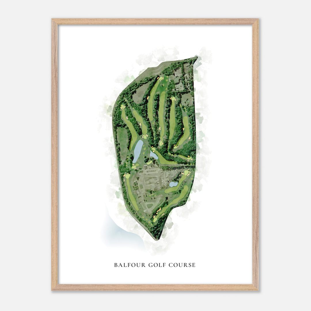Print of Balfour Golf Course Classic Map