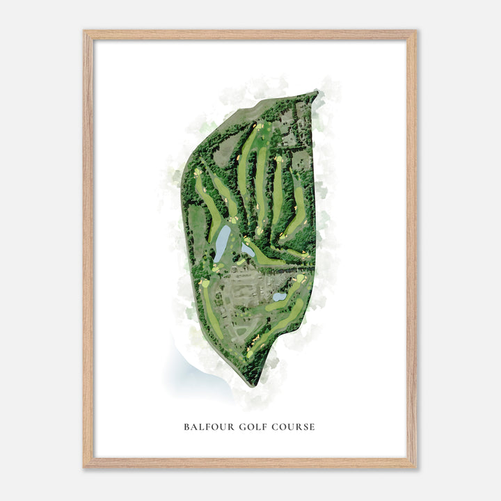Print of Balfour Golf Course Classic Map