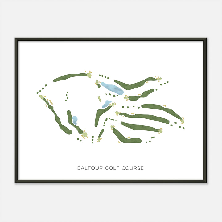 Print of Balfour Golf Course Modern Map