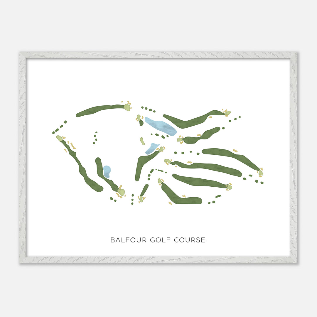 Print of Balfour Golf Course Modern Map