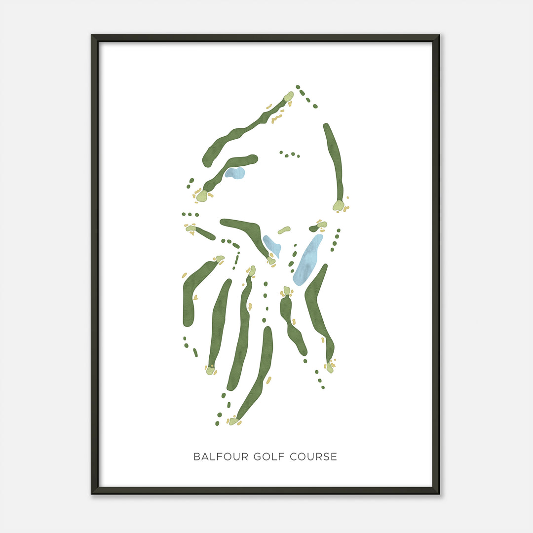 Print of Balfour Golf Course Modern Map
