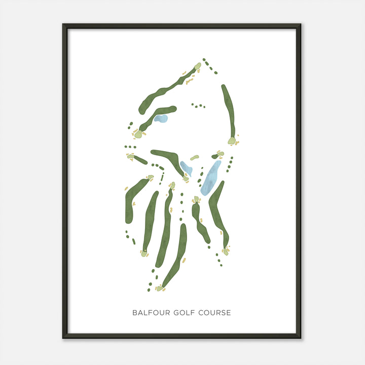 Print of Balfour Golf Course Modern Map