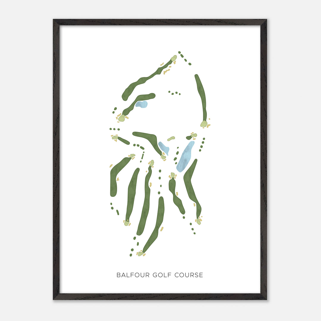 Print of Balfour Golf Course Modern Map