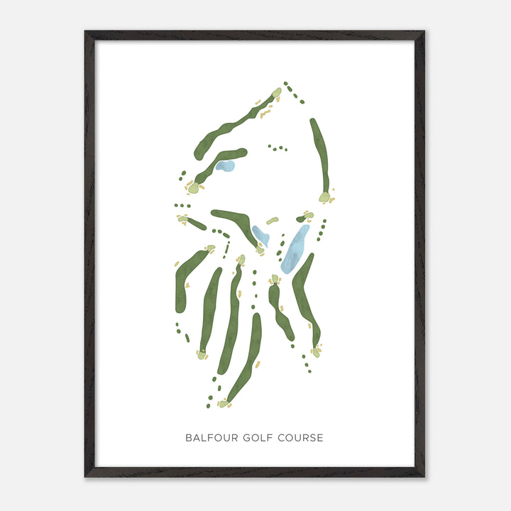 Print of Balfour Golf Course Modern Map