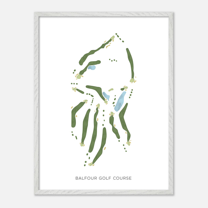 Print of Balfour Golf Course Modern Map