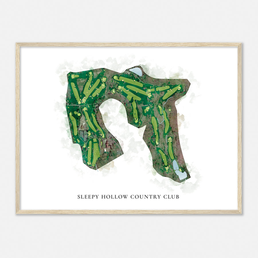 Print of Sleepy Hollow Country Club Classic Map
