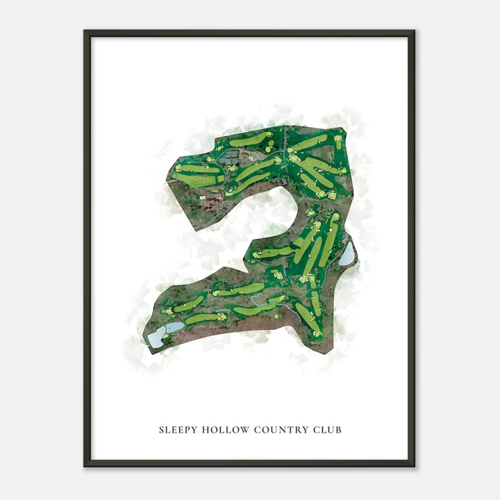 Print of Sleepy Hollow Country Club Classic Map