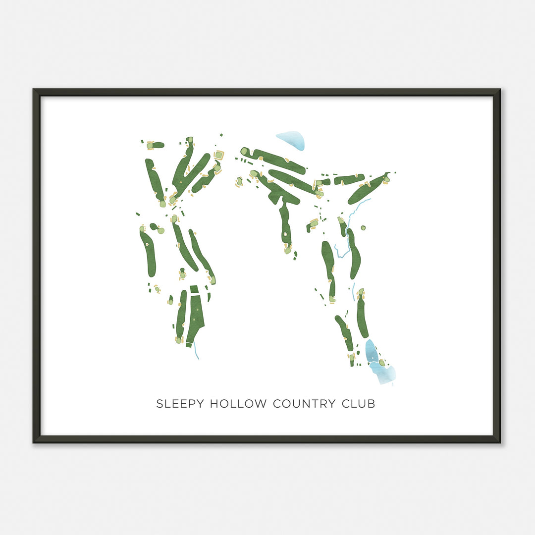 Print of Sleepy Hollow Country Club Modern Map